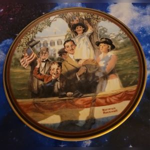 Norman Rockwell Vintage Our Love of Country Plate